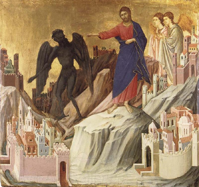 Duccio di Buoninsegna The Temptation of Christ on the Mountain Germany oil painting art